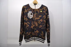 中古 レディース パーリーゲイツ PEARLY GATES ニットアウター 1(M) 茶系 長袖ダブルジップ メッシュ裏地付 迷彩