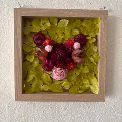 ドライフラワー　壁掛け　ハート　No.48