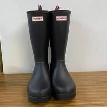 C637 HUNTER ロングブーツ レインブーツ 黒