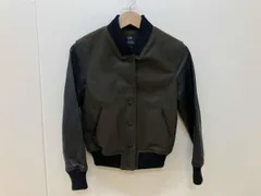 23区 スタジャン ブルゾン ジャケット size:32 ブラウン 毛 ウール 羊革 ラムレザー 袖革 毛玉有り スナップボタン レディース アウター