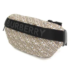 バーバリー(Burberry) TBモノグラム 8011616 メンズ,レディース ナイロン,レザー ウエストバッグ,ボディバッグ ベージュ,ブラックのサムネイル