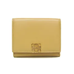 ロエベ(Loewe) アナグラム トライフォールド ウォレット レディース レザー 財布（三つ折り） マスタード