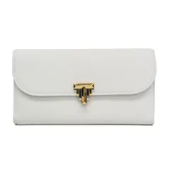 ティファニー(Tiffany) フラップ コンチネンタル ウォレット レディース レザー 長財布（二つ折り） ホワイトのサムネイル