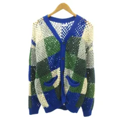 ジャーナルスタンダード レリューム JOURNAL STANDARD relume カリフォルニア 美品 クロシェアミ ニット カーディガン パッチワーク 長袖 M マルチカラー 0130