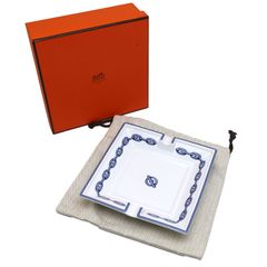 エルメス シェーヌダンクル プレート 角皿 スシプレート スクエア