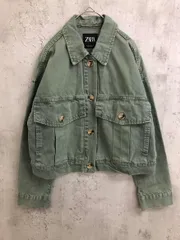 ZARA ザラ   ミリタリー  クロップド ジャケット sizeS/緑■■レディース