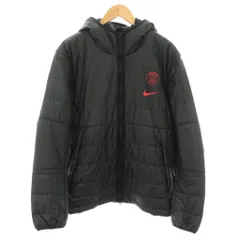 ナイキ NIKE パリサンジェルマン 21/22 NSW SYN FL フリースフーディジャケット 中綿ジャケット アウター フード タグ付き L 黒 ブラック DM0609 /YT