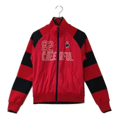 中古 レディース ルコックスポルティフ le coq sportif ウィンドブレーカー M ピンク×紺 長袖フルジップ ニット