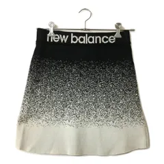 中古 レディース ニューバランスゴルフ New Balance golf スカート 2(L) 黒×白 ブラック×ホワイト ニット  グラデーション