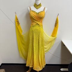 イギリス製　クリスアン　社交ダンスワンピース　CHRISANNE　S　黒　ロング イギリス製 クリスアン 社交ダンスワンピース CHRISANNE S 黒 ロング