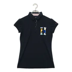中古 レディース トミーヒルフィガーゴルフ TOMMY HILFIGER GOLF 半袖ポロシャツ S 紺  ネイビー  シンプル
