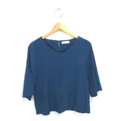 エニィスィス エニシス anySiS ブラウス カットソー Vネック プルオーバー 薄手 七分袖 2 緑 グリーン /TT