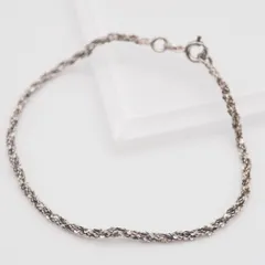 M092 ヴィンテージ 925 ITALY刻印 ブレスレット チェーン デザイン シルバー