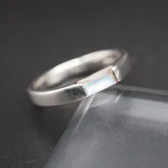 M248 4℃ ヨンドシー SILVER刻印 リング ムーンストーン デザイン シルバー 指輪 6月誕生石 10号