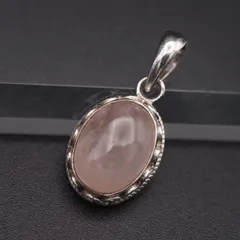 M290 ローズクォーツ 925刻印 ペンダント トップ デザイン シルバー チャーム ヘッド ヴィンテージ