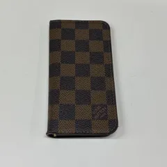 ◎ LOUIS VUITTON ルイヴィトン ダミエ スマホケース 手帳型 シリアル刻印あり イニシャル入り