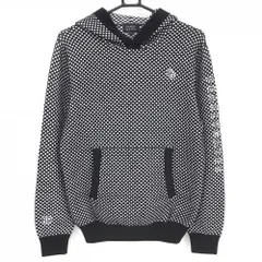 パーリーゲイツ フード付セーター 黒×白 総柄 ニット  メンズ 4(M) ゴルフウェア PEARLY GATES