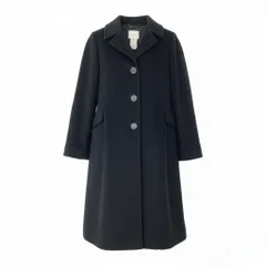 11b6【美品】 Vintage CELINE セリーヌ ロングチェスターコート ウールコート アウター 40サイズ ブラック ウール100％ レディース 女性用u02tのサムネイル