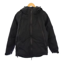 ナンガ NANGA URBAN RESEARCH別注 iD AURORA 3LAYER DOWN BLOUSON ダウンブルゾン ジャケット アウター ナイロン ショート丈 フード ジップアップ ワンカラー S 黒 ブラック UI52-17U001 /BB