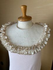 メロウスタイ ハンドメイド 生成り つぶつぶ スナップ フリルスタイ