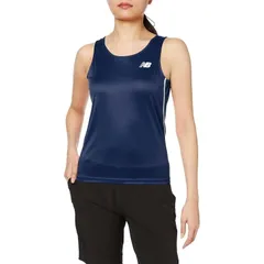 ニューバランス ノースリーブシャツ レディース ランニングウエア Newbalance レーシングシャツ 陸上 トレーニング マラソン  記録会 ワンポイント スリーブレス 女性 袖なし トップス タンクトップ   スポーツウエア /JWTR9054-NV