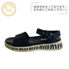 MIUMIU ミュウミュウ  ロゴ ストラップ付きスポーツサンダル  サンダル