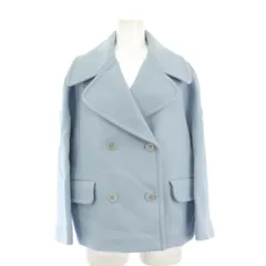 レッド ヴァレンティノ RED VALENTINO ダブルブレストウールショートコート Pコート ピーコート 38 水色 1R3CIE8069T /KH