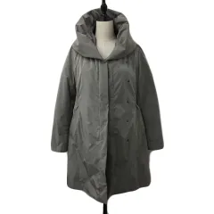 ケーティー キヨコ タカセ K.T KIYOKO TAKASE コート ダウン ロング ショールカラー ジップアップ 無地 迷彩 フード マルチウェイ カモフラ ライナー リバーシブル 長袖 9 グレー 紺 ネイビー