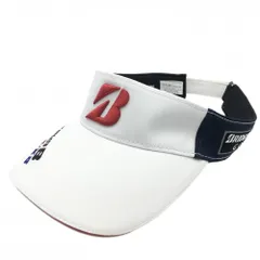 ブリヂストンゴルフ サンバイザー 白×ネイビー TOURB ロゴ刺しゅう  フリーサイズ(約56-59㎝)   ゴルフウェア Bridgestone