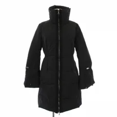 モンクレール MONCLER ALNUS GIUBBOTTO ダウンコート スタンドカラー アウター ロング丈 ジップアップ 0 黒 ブラック /BB