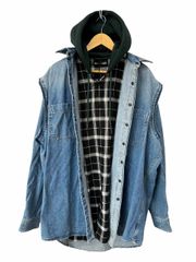 バレンシアガ BALENCIAGA 557356 TAP20 シャツ バレンシアガ BALENCIAGA 19SS Twinset Hoodie デニム ベスト ツイン