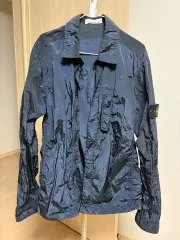 XL/ネイビー STONE ISLAND ナイロンメタル オーバーサイズシャツ 18ss