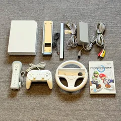 2-024 Wii 本体 ホワイト マリオカート 遊べるセット
