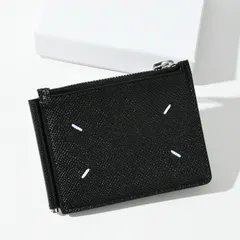 MAISON MARGIELA メゾン マルジェラ 4ステッチ マネークリップ 2つ折り 財布 SA1UI0018P4745 レディース ミニ財布 レザー 折りたたみ シルバー BLACK ブラック