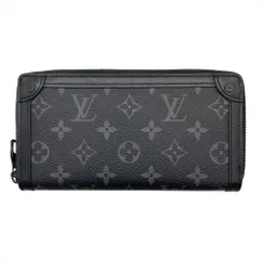 ルイヴィトン LOUIS VUITTON トランク ジッピーウォレット ラウンドファスナー M80558 ブラック モノグラム エクリプス【中古】