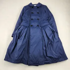 COMME des GARCONS ダウンコート 丸襟　バルーンシルエット　ロング丈　XS S相当 コムデギャルソン ネイビーのサムネイル