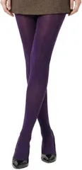 TOMOTHY カラータイツ 100デニール カラーストッキング レディース 大きいサイズ コスプレ 厚手 (ダークパープル,  Free Size)