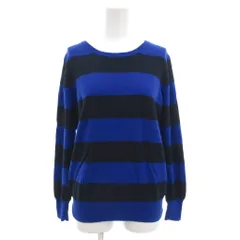 B&Y ユナイテッドアローズ BEAUTY&YOUTH ビューティー&ユース ニット セーター カットソー ボーダー柄 青 ブルー 黒 ブラック /NU ■GY14