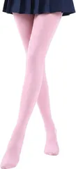 TOMOTHY カラータイツ 100デニール カラーストッキング レディース 大きいサイズ コスプレ 厚手 (ピンク,  Free Size)