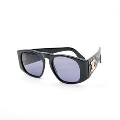 CHANEL サングラス 3441-S-A ココマーク レザー チェーン 黒 - メルカリ