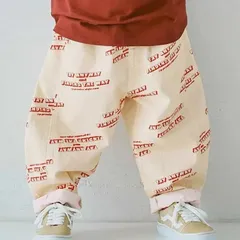 《新品》p.premier 総柄ツイルバレルレッグパンツ 80 90 100 110 120サイズ 子供服 P221015