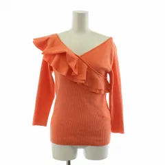 グレースコンチネンタル GRACE CONTINENTAL フリルハイゲージニットTOP 長袖 七分袖 36 オレンジ 0120143244 /NQ