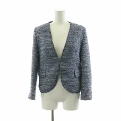 ボールジー BALLSEY トゥモローランド ツイードノーカラージャケット アウター 38 ブルー 11-07-41-07103 /NQ