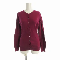 ジョンスメドレー JOHN SMEDLEY カーディガン ニット クルーネック 長袖 S 紫 パープル /RO