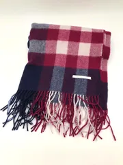 URBAN RESEARCH DOORS アーバンリサーチドアーズ DR62-2JG008 ウール100％ チェック 大判 ストール 赤/ネイビー ◆■ レディース