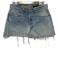 Shinzone(シンゾーン) ミニスカート サイズW32 レディース ライトブルー デニム/ダメージ加工/×Levi’s
