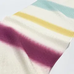 帯揚げ　和小物さくら　横段三色ぼかし　小市松地紋　0455