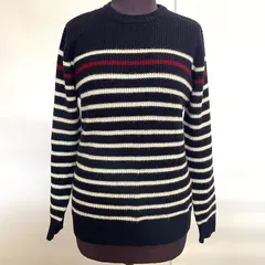 【k-9】ボーダー　ニット　ネイビー　Mサイズ　レディース　長袖　カジュアル