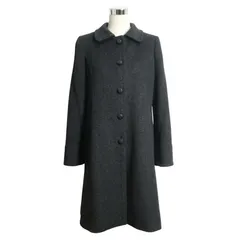 美品 Leilian レリアン ステンカラーコート ロングコート カシミヤ100％ バックベルト ロング丈 ダークグレー サイズ11 レディース