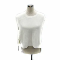 B&Y ユナイテッドアローズ BEAUTY&YOUTH ビューティー&ユース ニットベスト ミドル丈 プルオーバー ラウンドネック 無地 リネン 麻 白 ホワイト /SY38